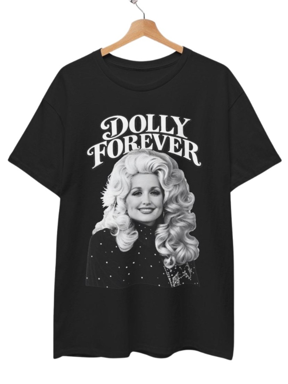 Black 'DOLLY FOREVER' Graphic Tee - Women's